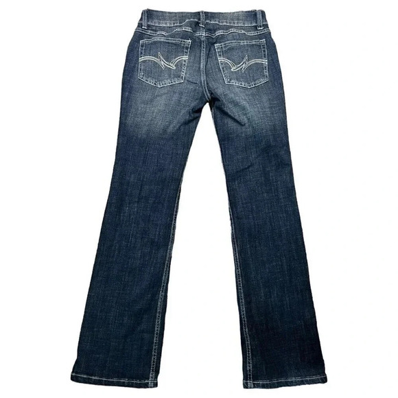 Wrangler® Ladies Bootcut Dark Wash Denim Jeans 09MWZDO Size 7x30 Cowboy Rodeo - Picture 2 of 8